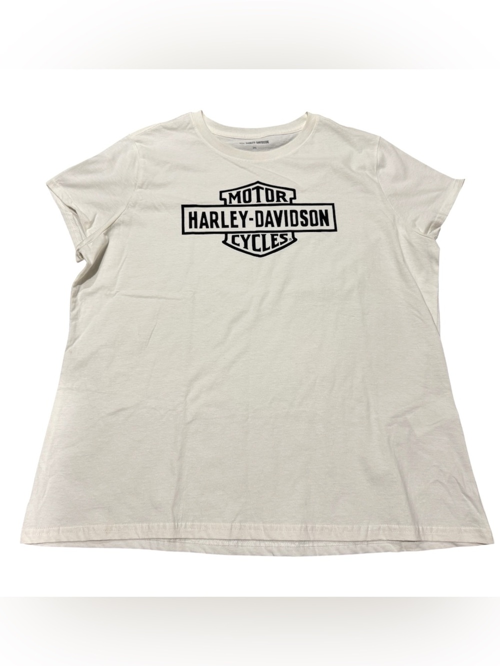 Harley-Davidson white 100% cotton t-shirt Bar & Shield logo Women’s Size 2XL
